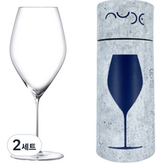 nude 玻璃壓花Grace白葡萄酒杯 630ml+禮盒組, 2組