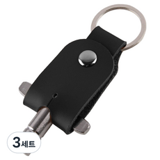 뮐러악기 드럼키 키홀더형 세트, 블랙, 3세트