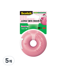스카치 매직 테이프 펜시 디스펜서 도넛 12 x 10 mm, 딸기, 5개