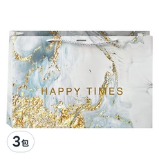 大理石紋紙袋 36*12*25 橫式 紙袋, 大理紋橫3, 3包