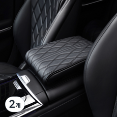 지엠지모터스 차량용 콘솔 쿠션 팔걸이 메모리폼 순정컬러, 블랙, 2개