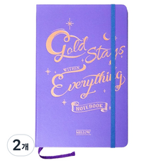 멜로우스토리 골드 스테이스 무선 다이어리, 에그플랜트, 2개 에그플랜트, 2개