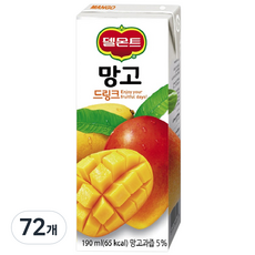 델몬트 드링크팩 망고, 190ml, 72개