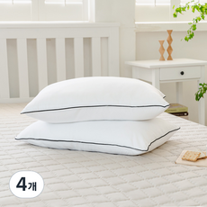 The Zari Nanocare拉鍊式超細纖維簡約線紋枕芯, 白色