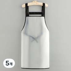 아이엠판다 우레탄 방수 앞치마 75cm, 반투명 화이트, 5개
