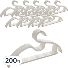 리빙해피 더함 옷걸이, 화이트, 200개