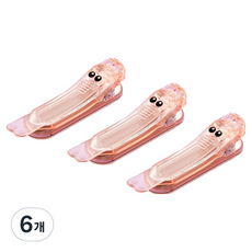 골드팡 실리콘 책 클립 핑크, 6개, 1개입, 61 x 13 x 17 mm
