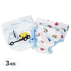 조이멀티 배변훈련팬티 2입, E 자동차(블루), 3세트
