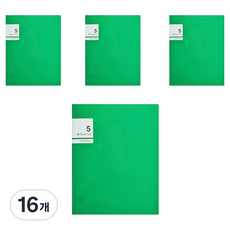 에코청운 플러스 클리어화일 A4 5p, 초록, 16개