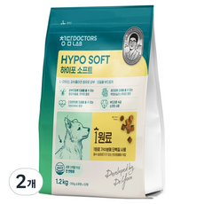 청담닥터스랩 강아지 1원료 가수분해 하이포 소프트사료, 피부/피모+알러지, 1.2kg, 2개