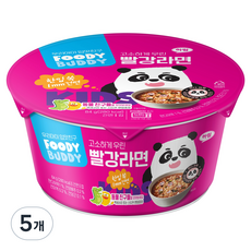 푸디버디 빨강라면 컵, 84g, 5개