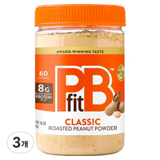 피비핏 클래식 구운땅콩 파우더, 425g, 3개