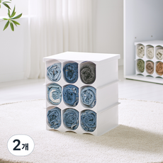 위즈홈 온마로 옷정리함, 화이트, 2개