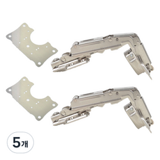 문주하드웨어 장농 경첩수리세트 180도 보강판, 5개