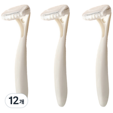 페이스바디 팔 다리 털 스트리머 여성용 면도기 화이트, 1개입, 12개