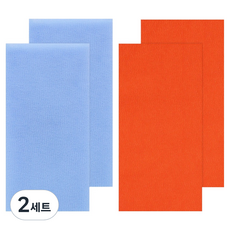 Songwol 松月 清新沐浴巾 2款 x 2入, 2套, 橘色, 天藍色