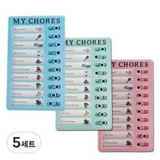 MaDaKkuMi 行程檢查清單計畫板 3種, 藍色 + 綠色 + 粉紅色, 5套