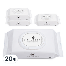 I'm Clean 馬桶清潔溫和濕紙巾 掀蓋型, 46張, 20個