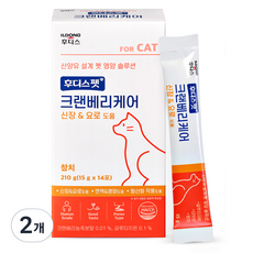 후디스펫 고양이 크랜베리케어 영양제, 210g, 신장, 2개