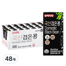 삼육두유 국내산 검은콩 두유, 190ml, 48개