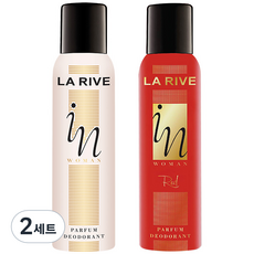 라리브 퍼퓸 데오드란트 인우먼 150ml + 레드 150ml, 2세트