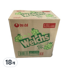 웰치 소다 화이트그레이프, 1.5L, 18개