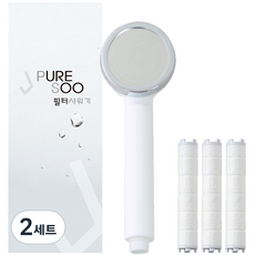 2407 J.One 隱藏式過濾淋浴雙層玻璃白色 1 年套裝, 2組, 白色