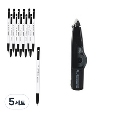 monAmi 153 Clip 原子筆 12p 0.7mm + 東亞PMS Plus 修正帶 WH-635, 原子筆(黑色), 修正帶(隨機出貨), 5套