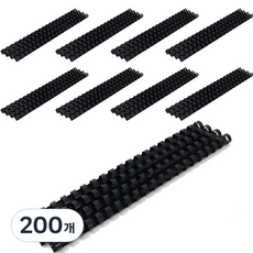 코라미 플라스틱 제본링 100개입, 10mm, 흑색, 2개