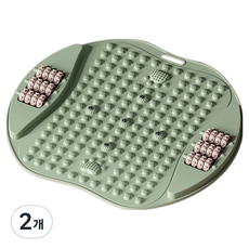 라온템 홈트 발맛사지 지압매트, 그린, 2개