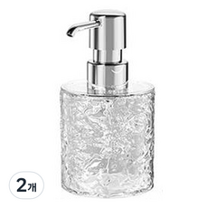 MONACO OLIVE 水晶吊燈造型洗滌劑按壓瓶 圓形 300ml, 透明, 2個