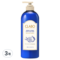 CLABO 프레쉬 시트러스 딥클린 린스 블루레몬, 960ml, 3개