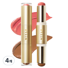 스틸라 블러쉬 앤 브론즈 하이드로 블러 치크 듀오, 그레이프프룻 + 캬라멜, 4개