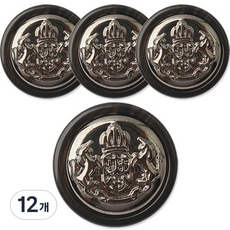 Button King 東大門鈕扣王 希爾頓鈕扣 15mm, 線條黑鎳色, 12個