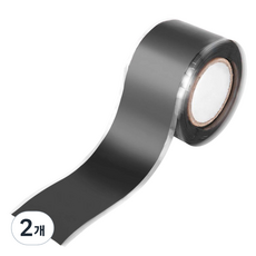 자가융착 다목적 실리콘테이프 블랙, 2개