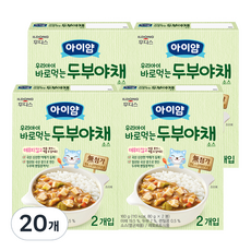 일동후디스 아이얌 우리아이 바로먹는 두부야채소스 80g x 2p, 두부야채맛, 160g, 20개