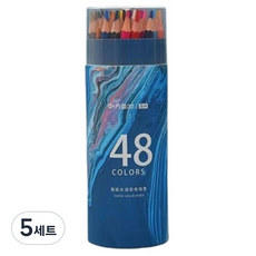 FREE FISH 方魚 Sina Art 水彩色鉛筆 圓形盒, 5套, 48色