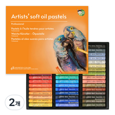 HASHI 軟性油畫棒, 48色, 2個