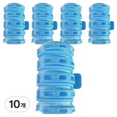 Money-pool 馬卡龍空氣瀏海髮夾式髮捲, 10個, 藍色