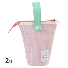 TODAY LIVING 馬卡龍大容量站立式筆袋收納包 CD_OST_AL22, 粉紅色(CD_OST_AL226P), 2個