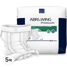 아베나 남녀공용 케어 벨트형 성인기저귀, 중형, 15개입, 5개