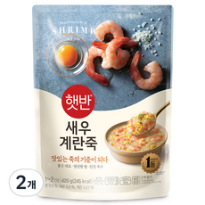 햇반 새우계란죽, 420g, 2개