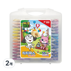 TiTi 動物露營蠟筆, 55色, 2個