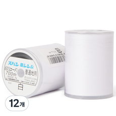 스펀 재봉사 실, 백색, 12개