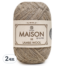 YEONIL Rams Wool Maison毛線, 44 深灰米色, 2套