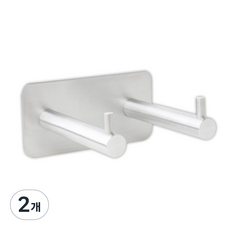 알파커머스 욕실 접착 드라이기 홀더, 실버, 2개