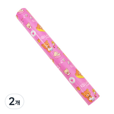 투영디자인 리락쿠마 포장지 중 37.5 x 1800 cm, 핑크, 2개