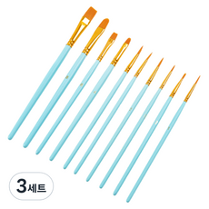 Simpleline 水彩畫筆組 藍色, 3組, 10種