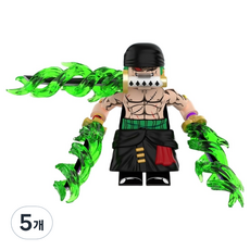 GNBLOCK海賊王迷你公仔 05霸王三刀流索隆, 5個