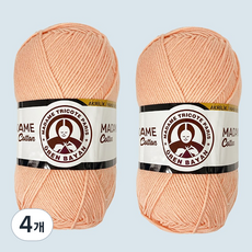 DIKTAS Madame Cotton棉質混紡毛線 2入, 035 淡鮭魚, 4個